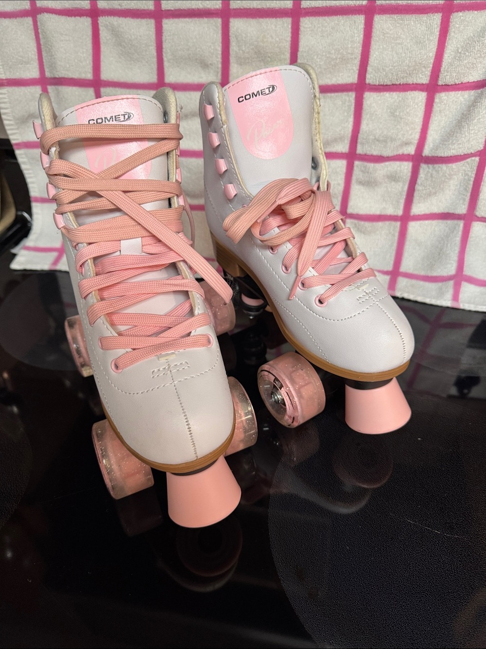Comet Lighted Wheels Roller Skates by Pacer.  Only worn twice.